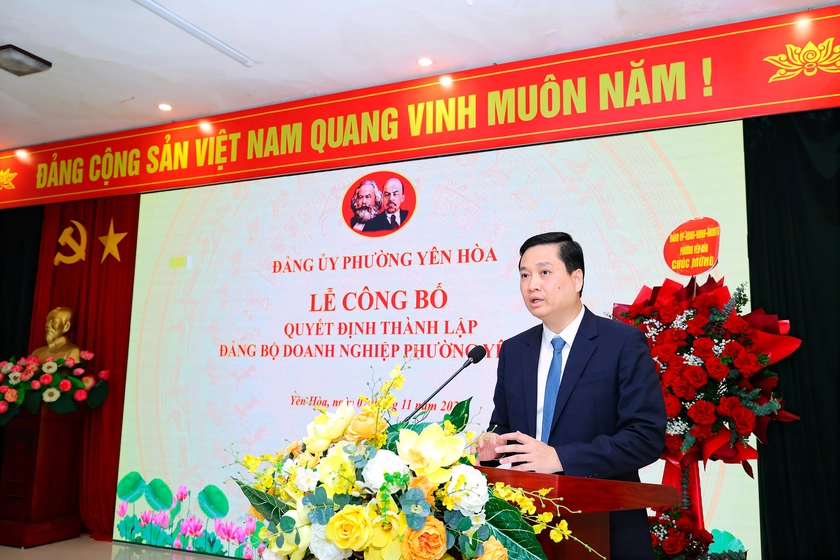 Thành lập Đảng bộ Doanh nghiệp phường Yên Hòa - Ảnh 2.