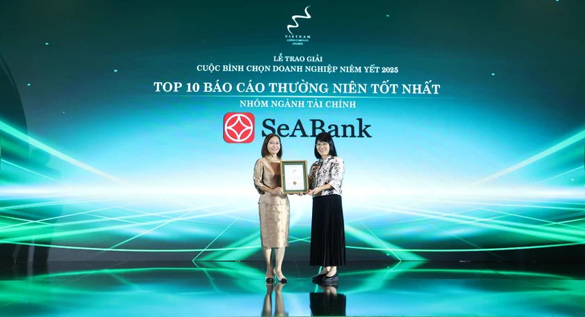 SeABank được vinh danh Top 10 Báo cáo thường niên tốt nhất 2025- Ảnh 1. SeABank được vinh danh Top 10 Báo cáo thường niên tốt nhất 2025- Ảnh 1.