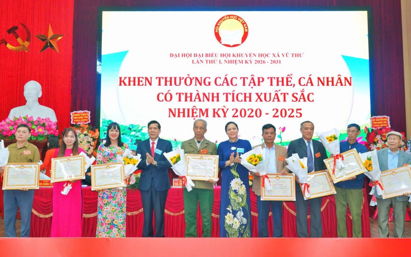 Hội Khuyến học xã Vũ Thư (Hưng Yên) tổ chức đại hội điểm khuyến học - Ảnh 4.