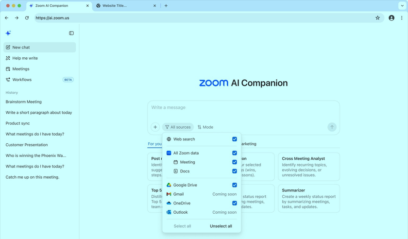 Zoom ra mắt c&ocirc;ng cụ AI miễn ph&iacute;, trực tiếp đối đầu với Google v&agrave; Microsoft - Ảnh 1.