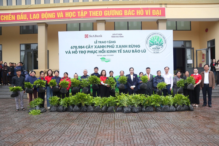 SeABank hỗ trợ trồng gần 671 ngh&igrave;n c&acirc;y xanh tại H&agrave; Tĩnh, vượt mục ti&ecirc;u 1 triệu c&acirc;y xanh- Ảnh 3.