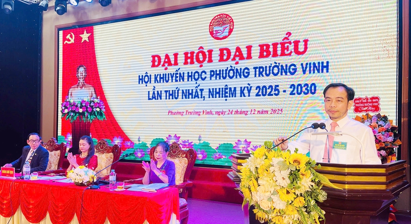  Hội Khuyến học phường Trường Vinh tổ chức Đại hội đầu ti&ecirc;n ở Nghệ An sau s&aacute;p nhập  - Ảnh 3.