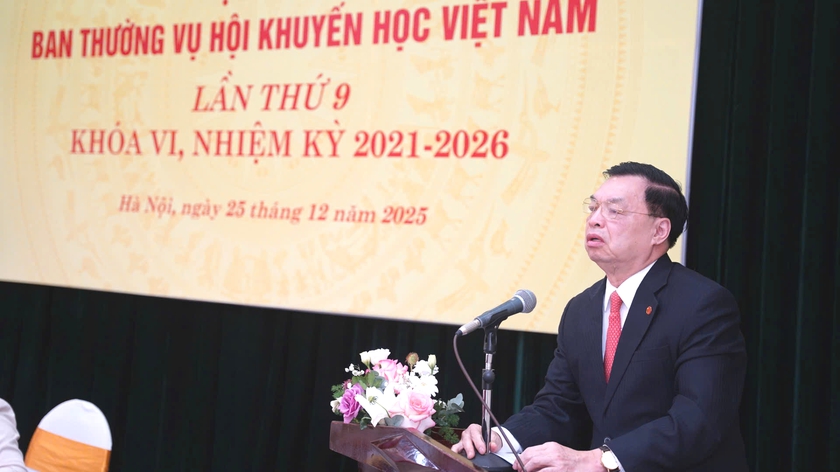 Hội nghị Ban Thường vụ Hội Khuyến học Việt Nam lần thứ 9 kh&oacute;a VI, nhiệm kỳ 2021-2026 - Ảnh 4.