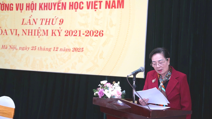 Hội nghị Ban Thường vụ Hội Khuyến học Việt Nam lần thứ 9 kh&oacute;a VI, nhiệm kỳ 2021-2026 - Ảnh 5.