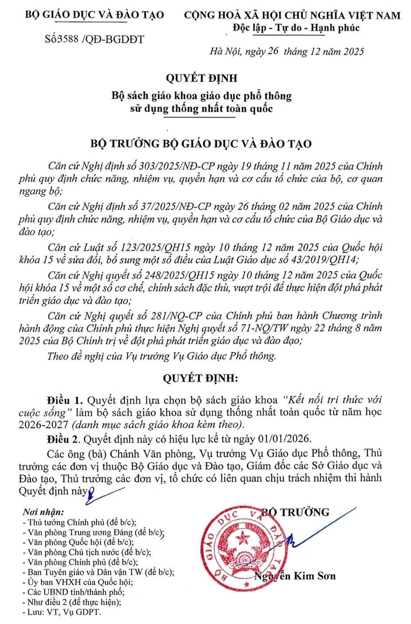 "Kết nối tri thức với cuộc sống" - bộ s&aacute;ch gi&aacute;o khoa thống nhất cả nước - Ảnh 2.