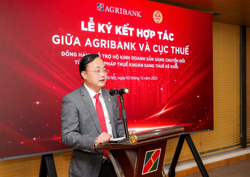 Agribank và Cục Thuế ký kết hợp tác, hỗ trợ hộ kinh doanh chuyển đổi từ phương pháp thuế khoán sang thuế kê khai- Ảnh 1.
