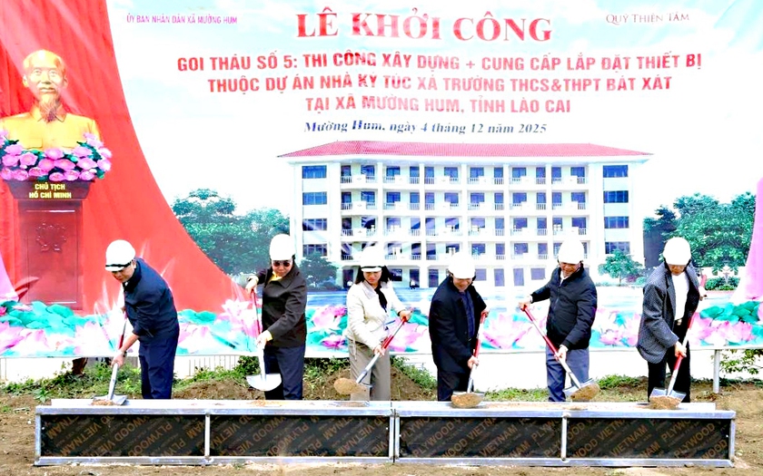 Tập đoàn Vingroup tài trợ gần 13 tỷ đồng xây ký túc xá 5 tầng cho học sinh vùng cao Mường Hum – Lào Cai - Ảnh 1.