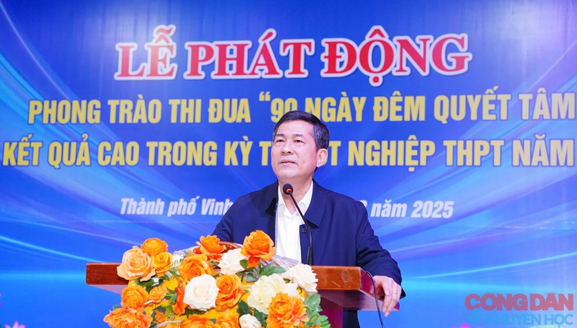 Nghệ An phát động phong trào 90 ngày đêm đạt kết quả cao thi tốt nghiệp - Ảnh 3.