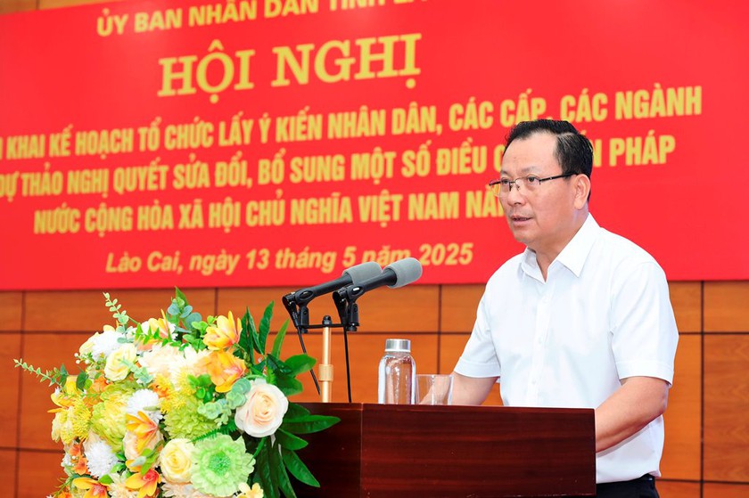 Lào Cai lấy ý kiến nhân dân về sửa đổi, bổ sung Hiến pháp năm 2013 - Ảnh 1.