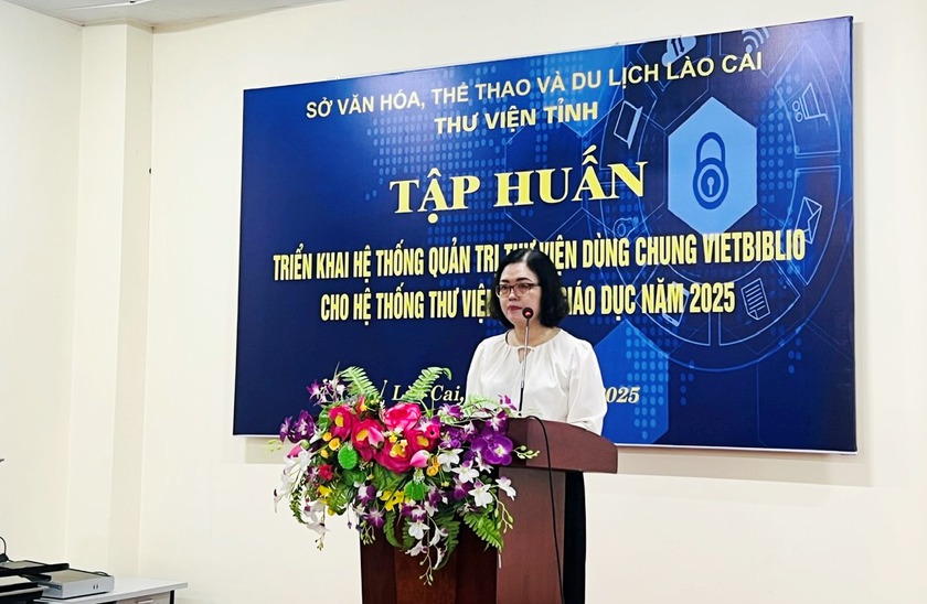 Đưa hệ thống thư viện dùng chung VietBiblio vào các trường học ở Lào Cai - Ảnh 1.