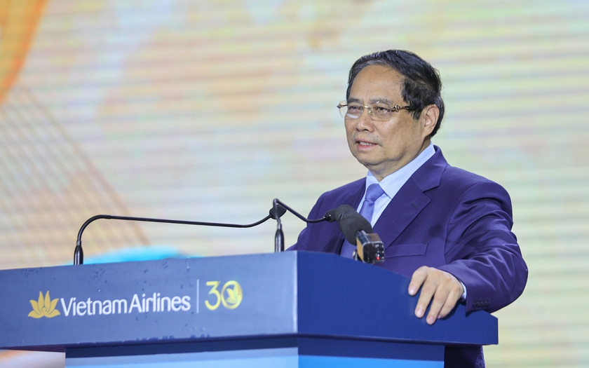 Thủ tướng Chính phủ Phạm Minh Chính dự kỷ niệm 30 năm và tặng bằng khen cho Vietnam Airlines. Ảnh: VGP Thủ tướng Chính phủ Phạm Minh Chính dự kỷ niệm 30 năm và tặng bằng khen cho Vietnam Airlines. Ảnh: VGP