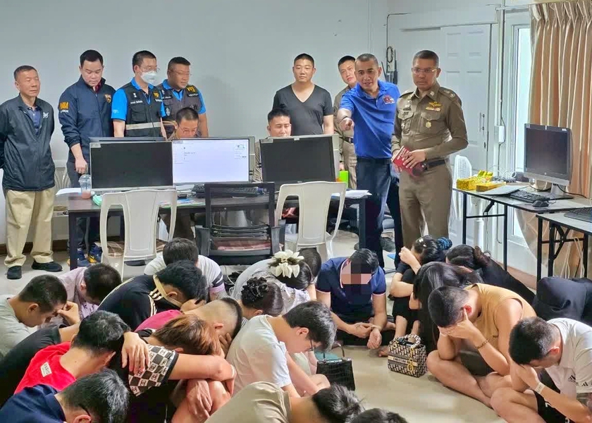 Nhập cảnh Thái Lan theo visa du lịch, 27 nghi phạm người Việt lừa đảo trực tuyến bị bắt giữ - Ảnh 2.