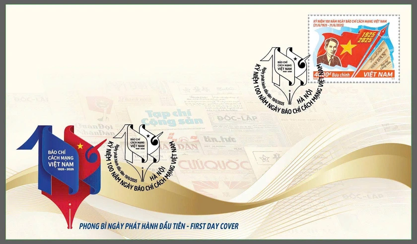 Chiêm ngưỡng Bộ tem đặc biệt kỷ niệm 100 năm Ngày Báo chí Cách mạng Việt Nam - Ảnh 2.