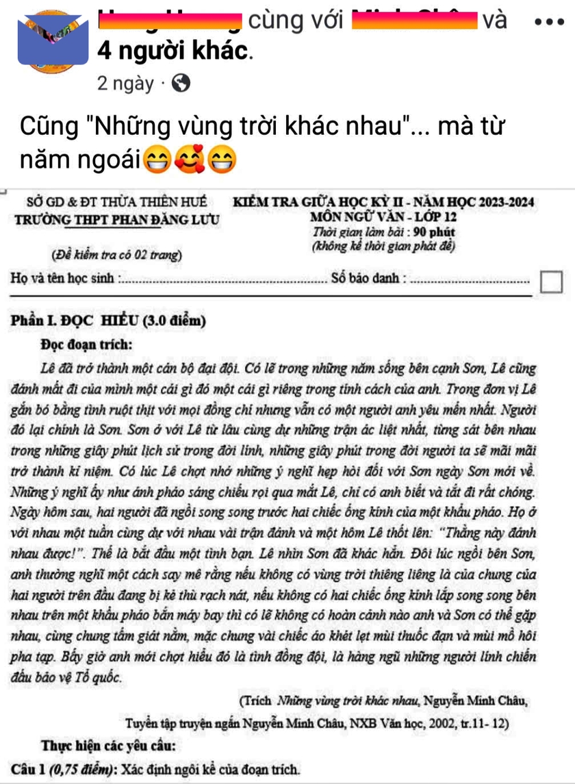 Kì thi tốt nghiệp 2025: Đề Ngữ văn trùng văn bản, đề Toán sao chép ý tưởng, đề Địa lí có "sạn"? - Ảnh 3.