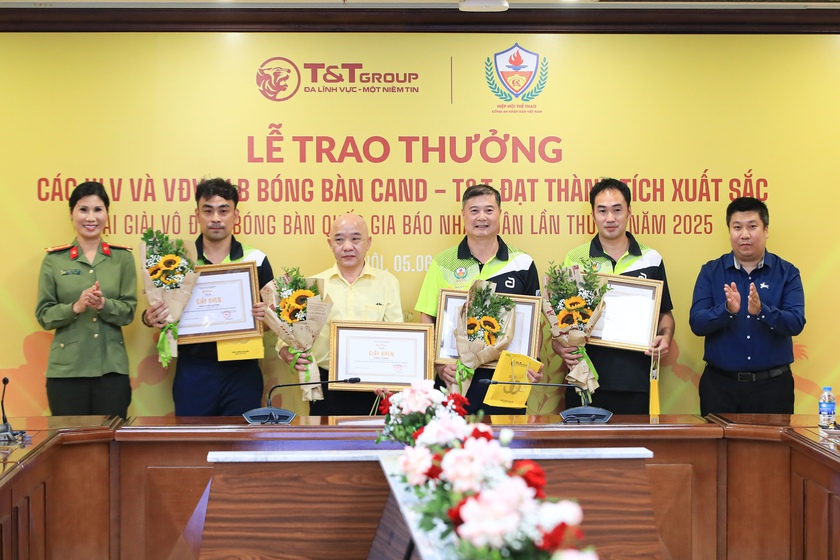 T&T Group trao thưởng hơn 1,2 tỷ đồng cho câu lạc bộ Bóng bàn Công an nhân dân - T&T - Ảnh 4.