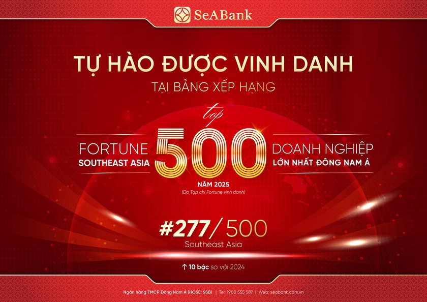 SeABank tăng 10 bậc trên bảng xếp hạng Fortune Southeast Asia 500 - Ảnh 1.