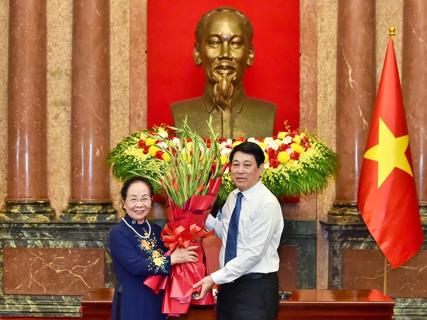 Chủ tịch nước Lương Cường gặp mặt đại biểu khuyến học tiêu biểu toàn quốc - Ảnh 3.
