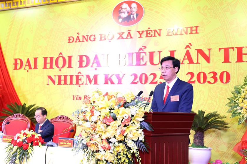 Đại hội đại biểu Đảng bộ xã Yên Bình ghi dấu bước chuyển mình mới toàn diện - Ảnh 4.