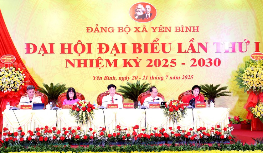 Đại hội đại biểu Đảng bộ xã Yên Bình ghi dấu bước chuyển mình mới toàn diện - Ảnh 1.