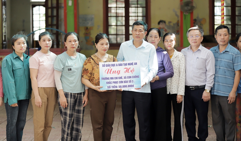 Ngành giáo dục Nghệ An hỗ trợ nhà trường, giáo viên thiệt hại do mưa lũ - Ảnh 5.