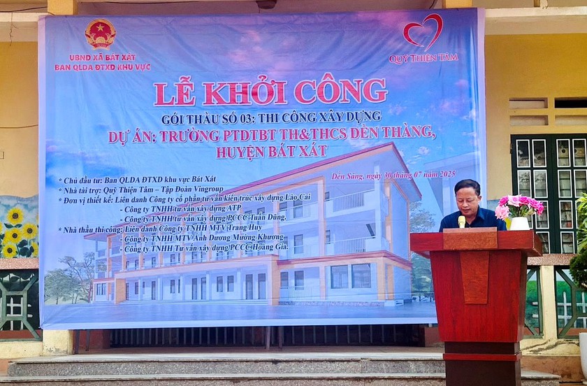 Lào Cai: Khởi công xây khu bán trú học sinh 19 tỷ đồng ở vùng cao Dền Thàng - Ảnh 2.