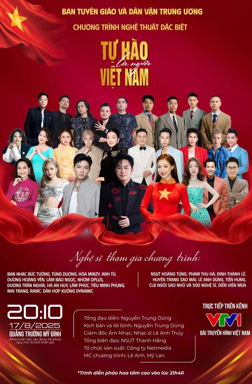 Concert "Tự hào là người Việt Nam" miễn phí vé phục vụ khoảng 30.000 khán giả - Ảnh 1.