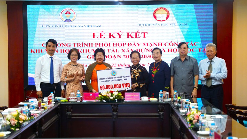 Hội Khuyến học Việt Nam và Liên minh Hợp tác xã Việt Nam ký kết chương trình phối hợp giai đoạn 2025 – 2030 - Ảnh 5.