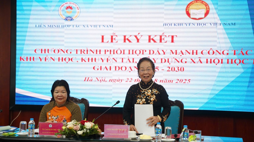 Hội Khuyến học Việt Nam và Liên minh Hợp tác xã Việt Nam ký kết chương trình phối hợp giai đoạn 2025 – 2030 - Ảnh 3.