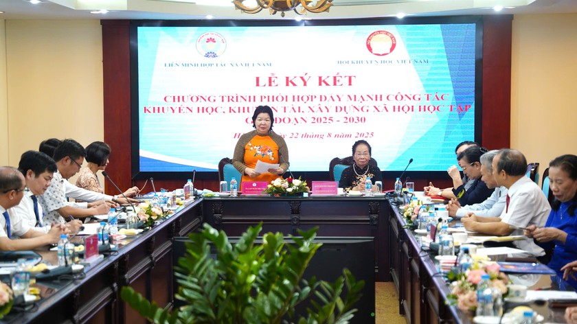 Hội Khuyến học Việt Nam và Liên minh Hợp tác xã Việt Nam ký kết chương trình phối hợp giai đoạn 2025 – 2030 - Ảnh 4.
