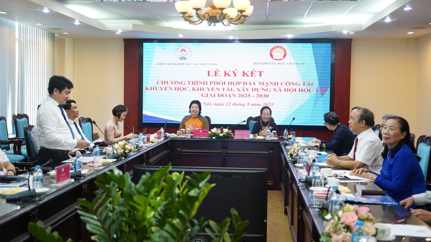 Hội Khuyến học Việt Nam và Liên minh Hợp tác xã Việt Nam ký kết chương trình phối hợp giai đoạn 2025 – 2030 - Ảnh 2.