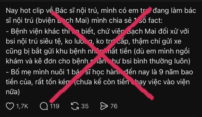 Đăng tải thông tin sai sự thật về bác sĩ nội trú - một phụ nữ bị công an xử lý - Ảnh 2.