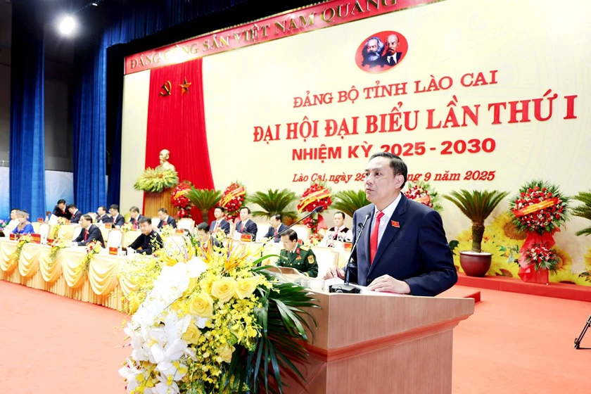 Khai mạc Đại hội đại biểu Đảng bộ tỉnh Lào Cai lần thứ I, nhiệm kỳ 2025 - 2030- Ảnh 3.