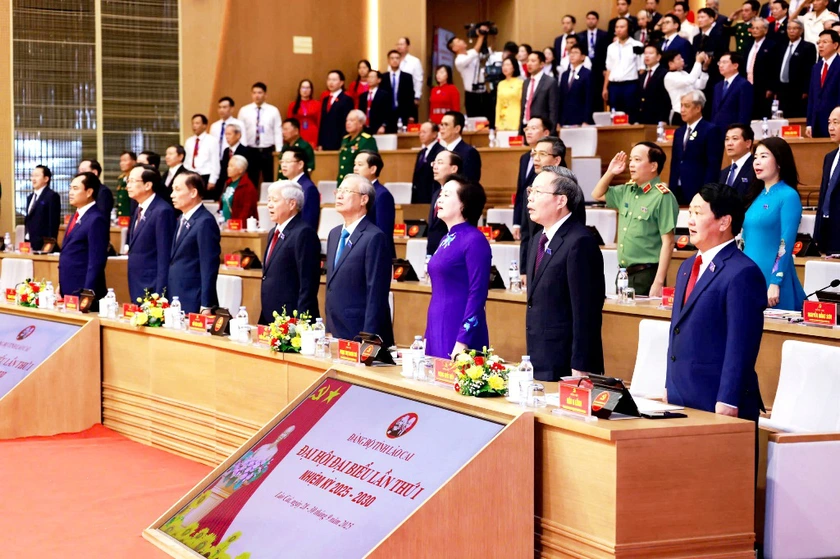 Khai mạc Đại hội đại biểu Đảng bộ tỉnh Lào Cai lần thứ I, nhiệm kỳ 2025 - 2030- Ảnh 7.
