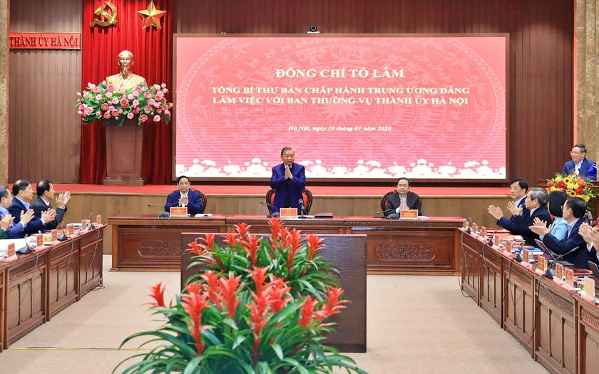 Tổng Bí thư Tô Lâm làm việc với Hà Nội về định hướng phát triển Thủ đô - Ảnh 3.