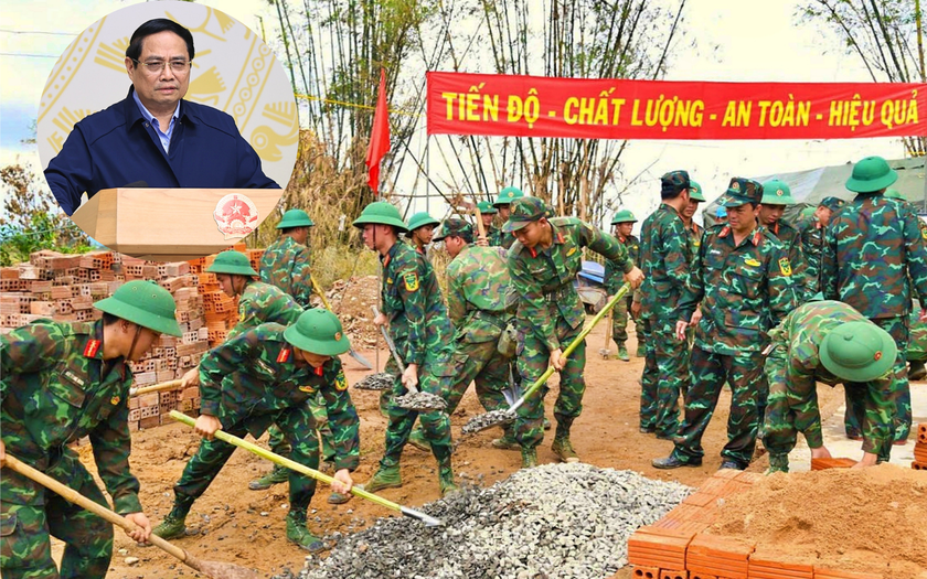 Kết quả ấn tượng của "Chiến dịch Quang Trung" t&aacute;i thiết nh&agrave; ở cho nh&acirc;n d&acirc;n v&ugrave;ng b&atilde;o lũ - Ảnh 1.