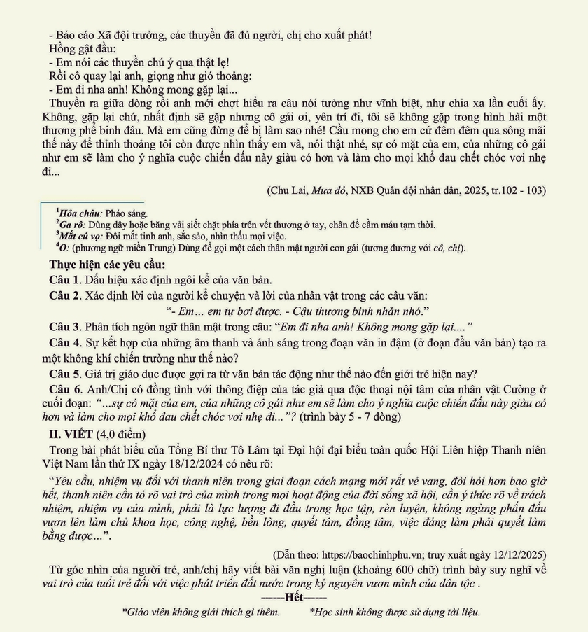 Học sinh hào hứng khi "Mưa đỏ" xuất hiện trong đề Ngữ văn - Ảnh 2.