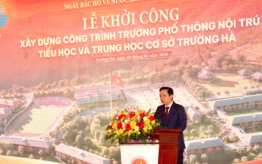 Tổng Bí thư Tô Lâm dự Lễ khởi công xây dựng Trường Phổ thông nội trú Trường Hà (Cao Bằng) - Ảnh 5.