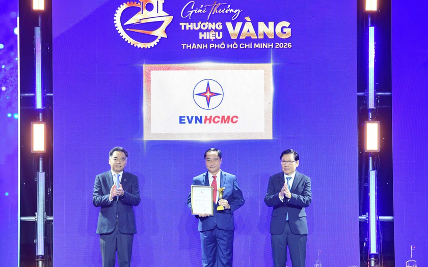 Tổng công ty Điện lực Thành phố Hồ Chí Minh (EVNHCMC) đoạt giải Thương hiệu Vàng - Ảnh 1.