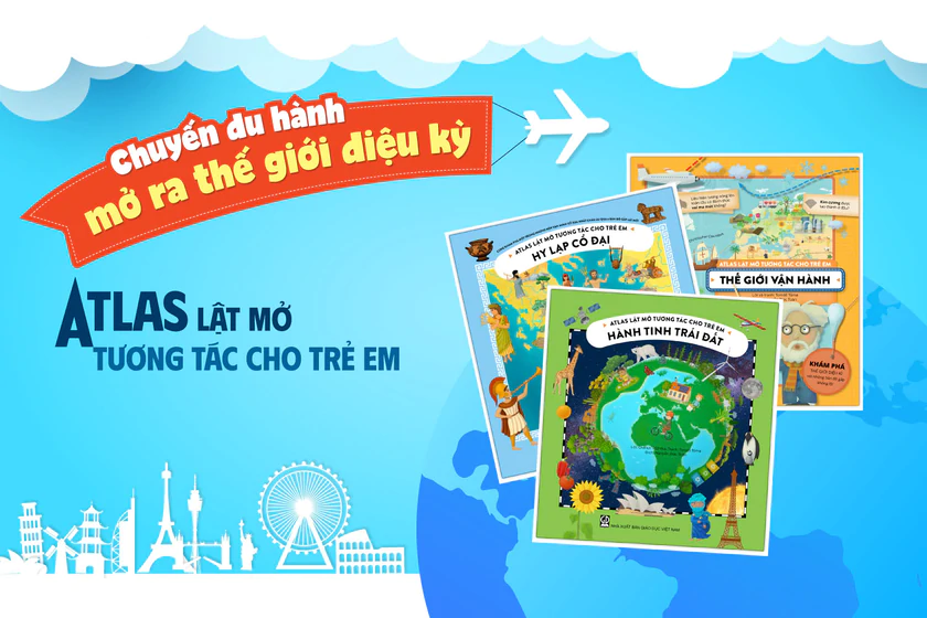Atlas lật mở tương t&aacute;c cho trẻ em - Những chuyến du h&agrave;nh từ trang s&aacute;ch - Ảnh 1.