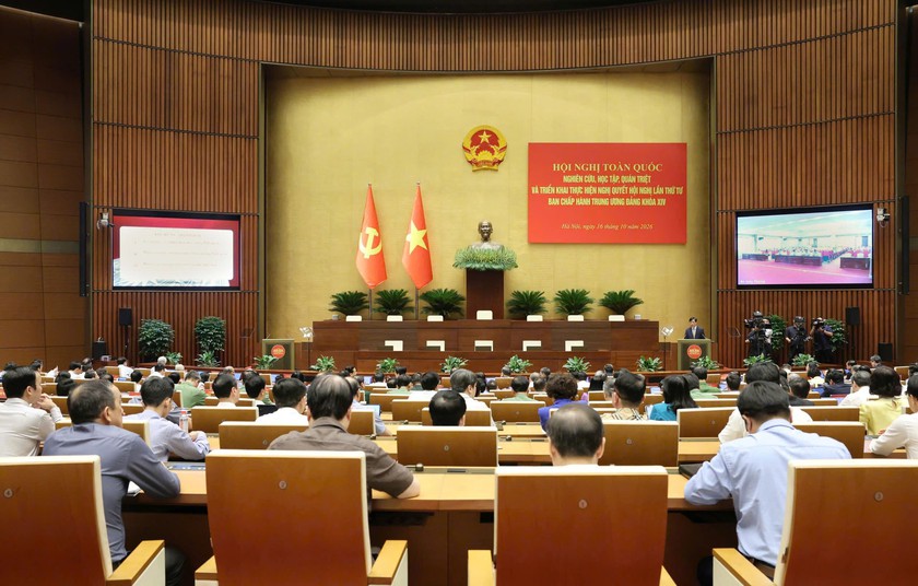 Toàn cảnh Hội nghị quán triệt, triển khai Nghị quyết Trung ương 4 - Ảnh 1.