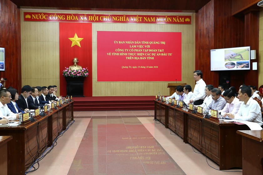 Quảng Trị v&agrave; T&T Group b&agrave;n c&aacute;ch gỡ kh&oacute; khăn, tăng tốc triển khai loạt dự &aacute;n trọng điểm - Ảnh 1.