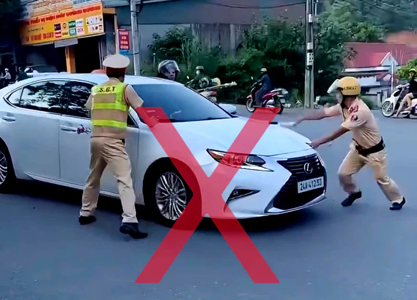 Khởi tố nữ t&agrave;i xế tăng ga &ocirc; t&ocirc; con bỏ chạy khi bị c&ocirc;ng an kiểm tra - Ảnh 2.