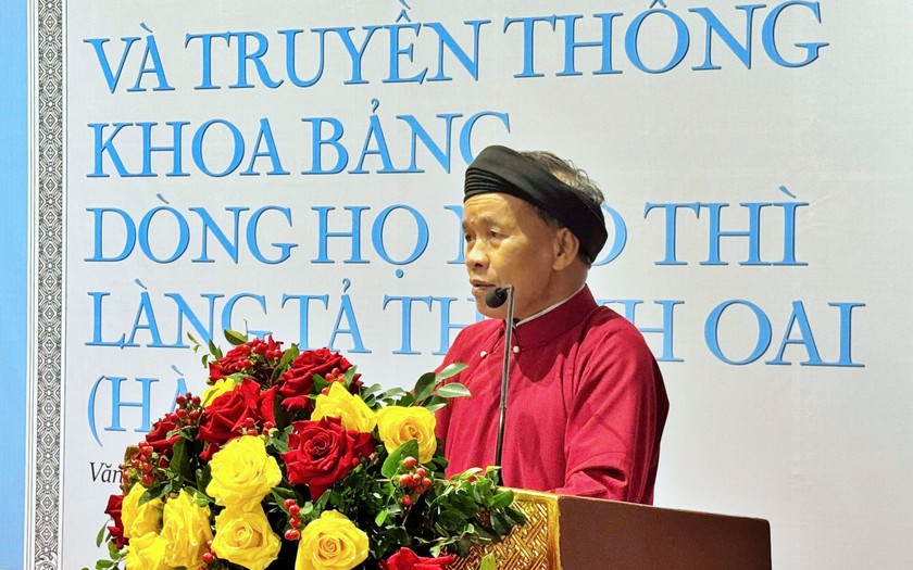 Hội thảo khoa học Tiến sĩ Ngô Thì Nhậm và truyền thống khoa bảng dòng họ - Ảnh 3.