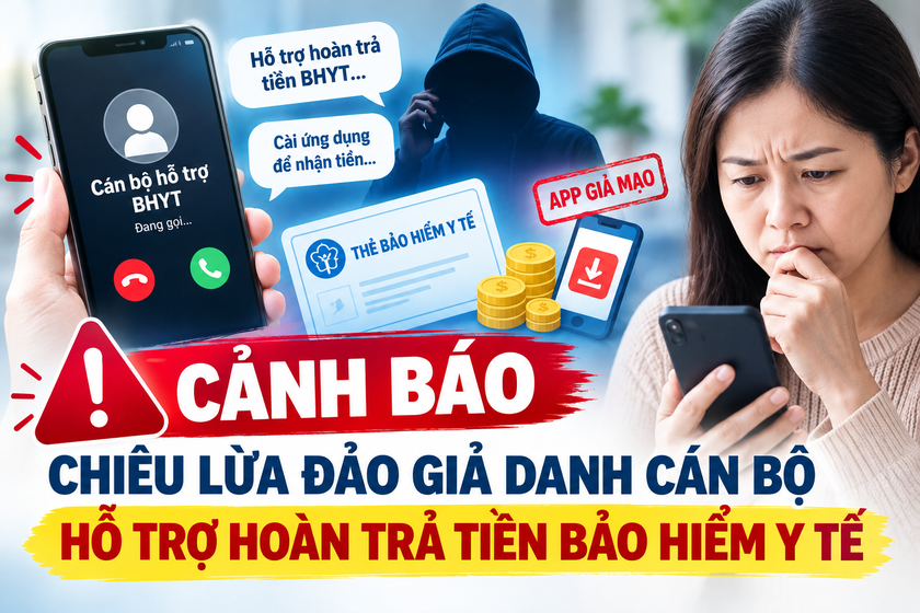 Cảnh b&aacute;o chi&ecirc;u lừa đảo giả danh c&aacute;n bộ hỗ trợ ho&agrave;n trả tiền bảo hiểm y tế - Ảnh 1.