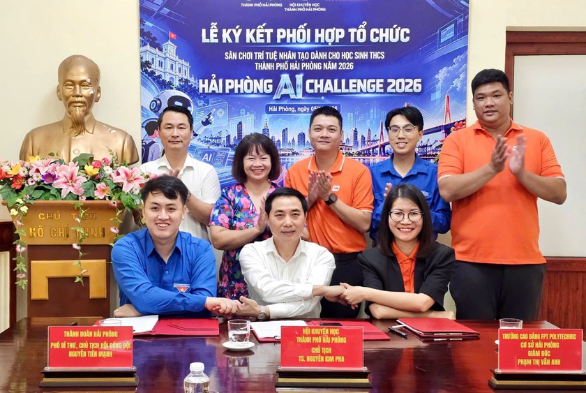 Hội Khuyến học Hải Ph&ograve;ng k&yacute; kết triển khai S&acirc;n chơi Tr&iacute; tuệ nh&acirc;n tạo "Hải Ph&ograve;ng AI Challenge 2026" - Ảnh 1.