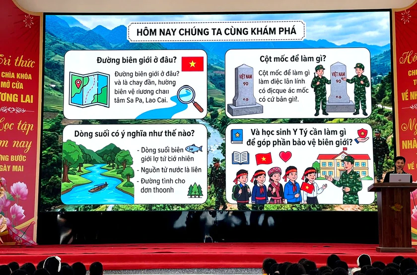 "Tiết học biên cương" giữa ngàn mây Y Tý - Ảnh 2.