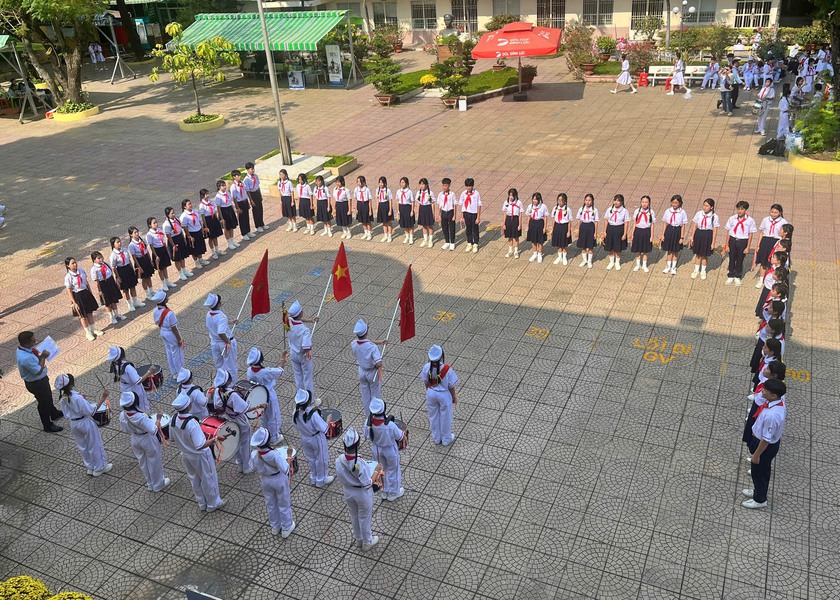 Trường Trung học cơ sở Trần Văn Quang đạt th&agrave;nh t&iacute;ch cao tại Hội thi Nghi thức Đội - Ảnh 2.