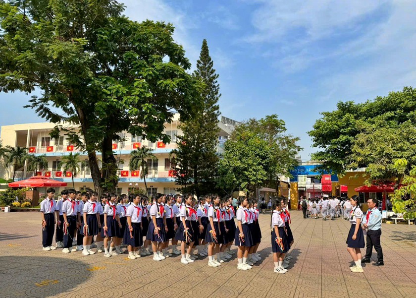 Trường Trung học cơ sở Trần Văn Quang đạt th&agrave;nh t&iacute;ch cao tại Hội thi Nghi thức Đội - Ảnh 6.