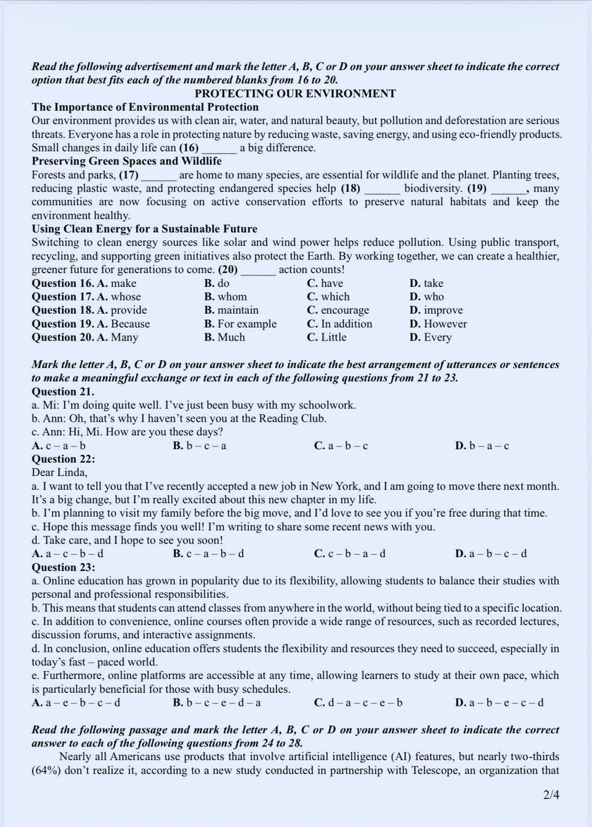 Ph&uacute; Thọ c&ocirc;ng bố cấu tr&uacute;c v&agrave; đề thi tham khảo lớp 10 m&ocirc;n Tiếng Anh năm học 2026-2027 - Ảnh 3.