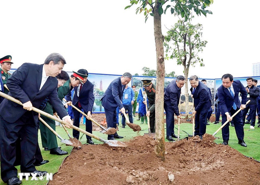 Tổng Bí thư Tô Lâm dự Lễ Phát động Tết trồng cây đời đời nhớ ơn Bác Hồ - Ảnh 3.